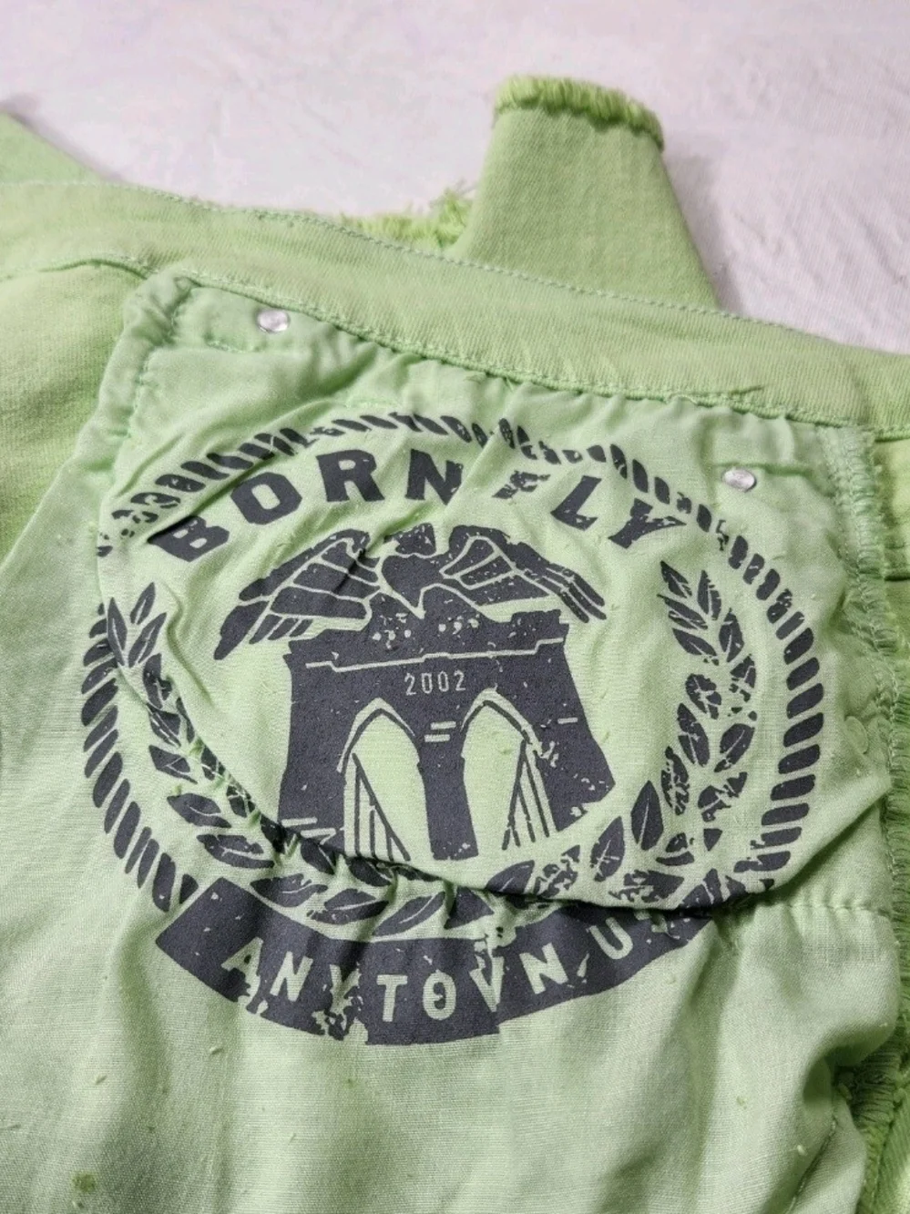 Born Fly Men's Shorts Green Denim Stretch Size 40 NWT 05